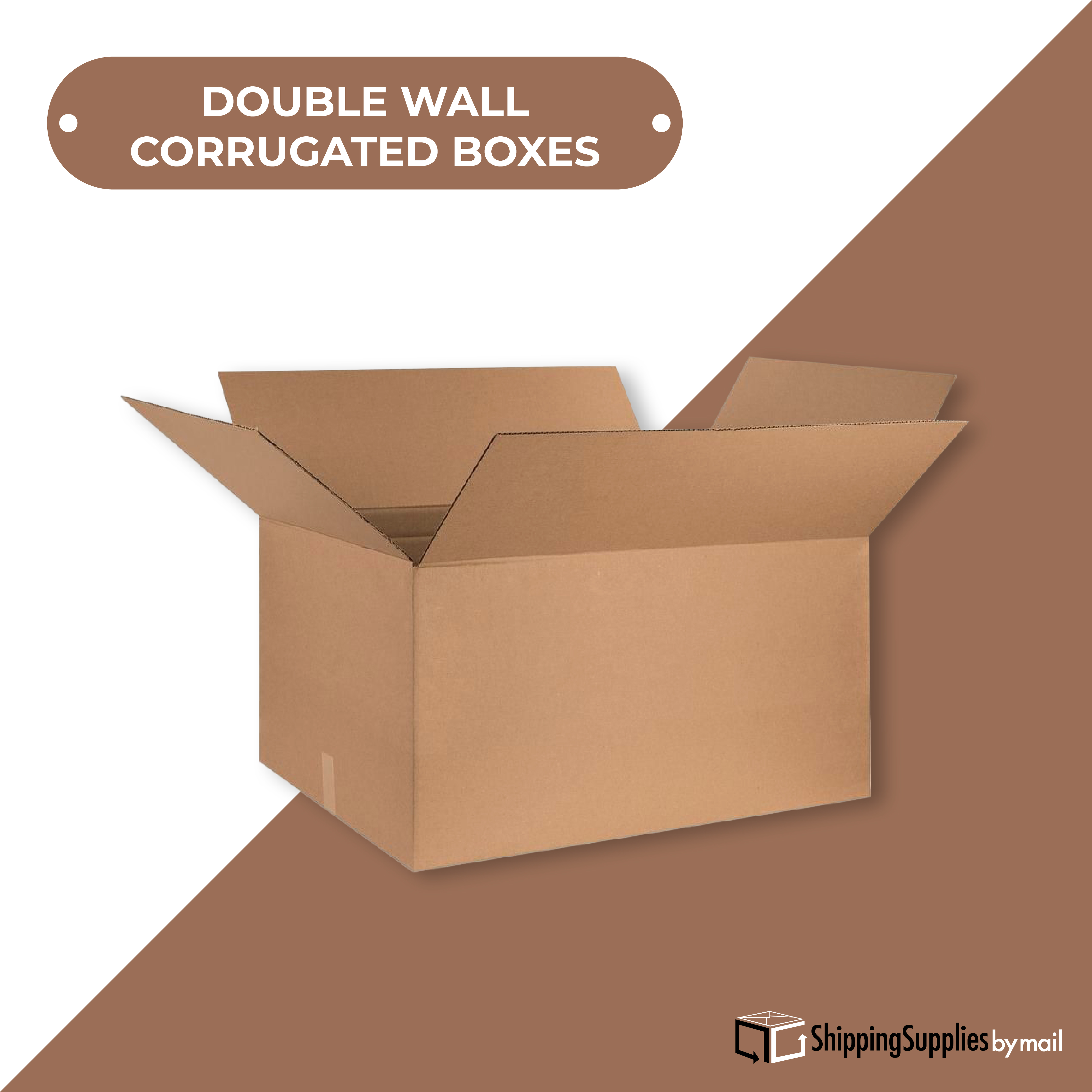 12 x 12 x 12" Double Wall Boxes, ECT-32 Brown Shipping/Moving Boxes 15/Bundle